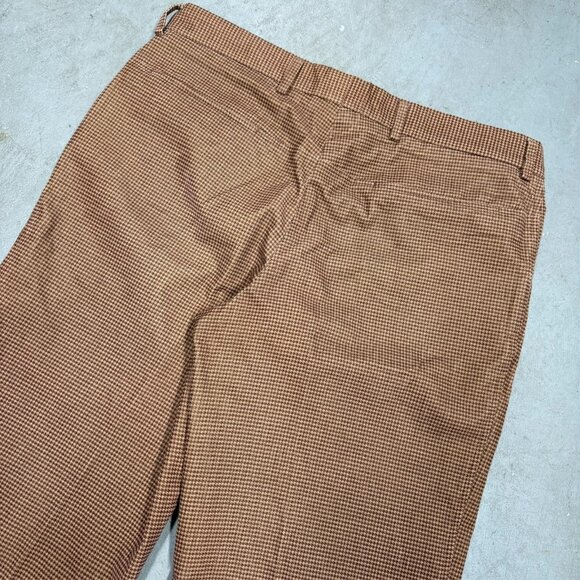 Hugo Boss Corduroy Pants Houndstooth Soft Brown "Newman" Stretch Cotton 36x32 - Picture 10 of 11